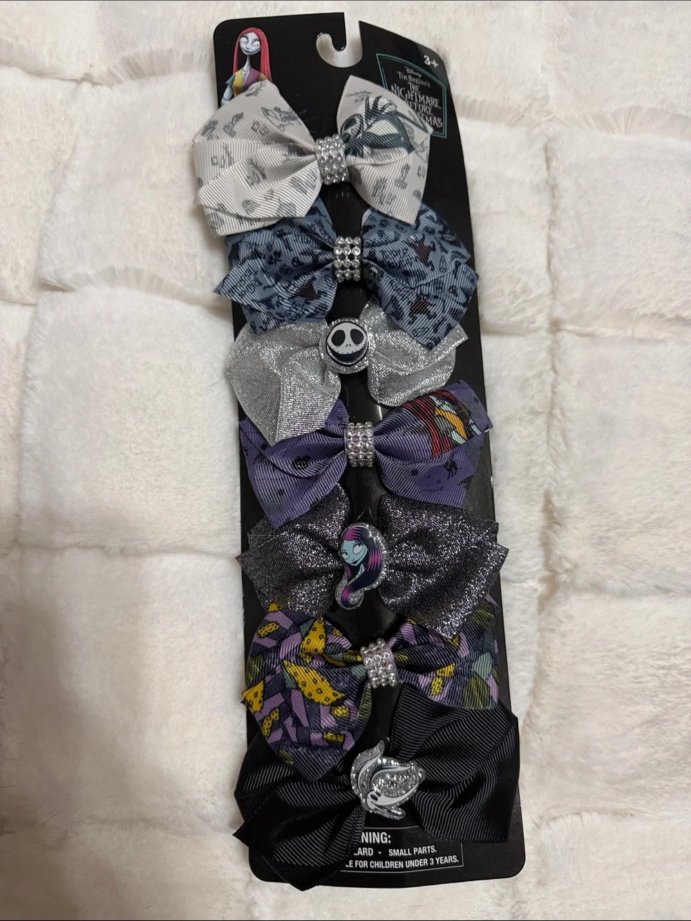 Nightmare Before Christmas Girls' Bow Hair Clips – Multi Pack of 7